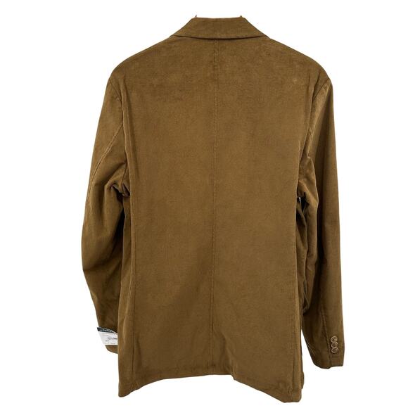 Nautica Corduroy Blazer Men M Brown Sport Coat Classic Fit Stretch Button Jacket - Picture 5 of 9